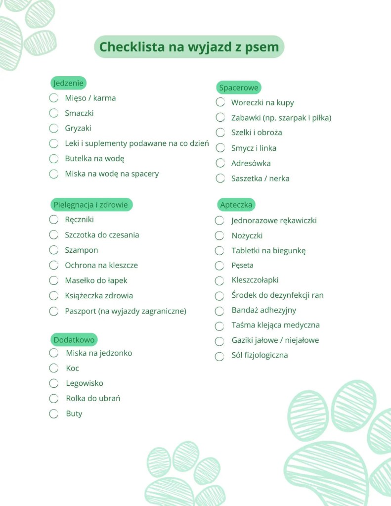Checklista na wakacyjny wyjazd z psem